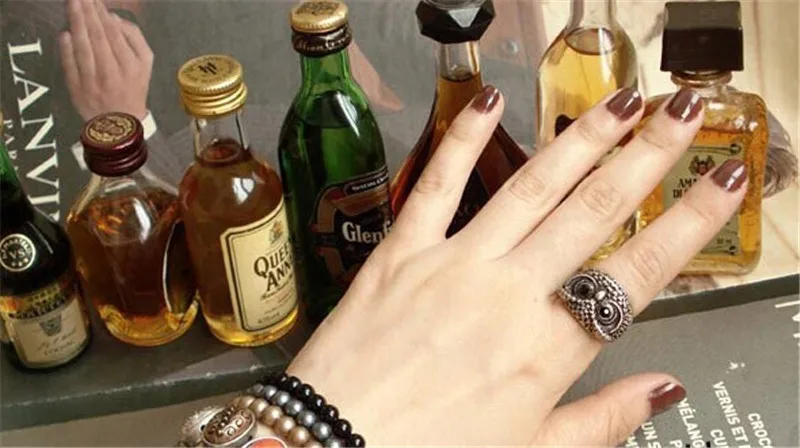Женское модное милое кольцо в стиле ретро с милой совой металлическое RD171|owl ring|metal