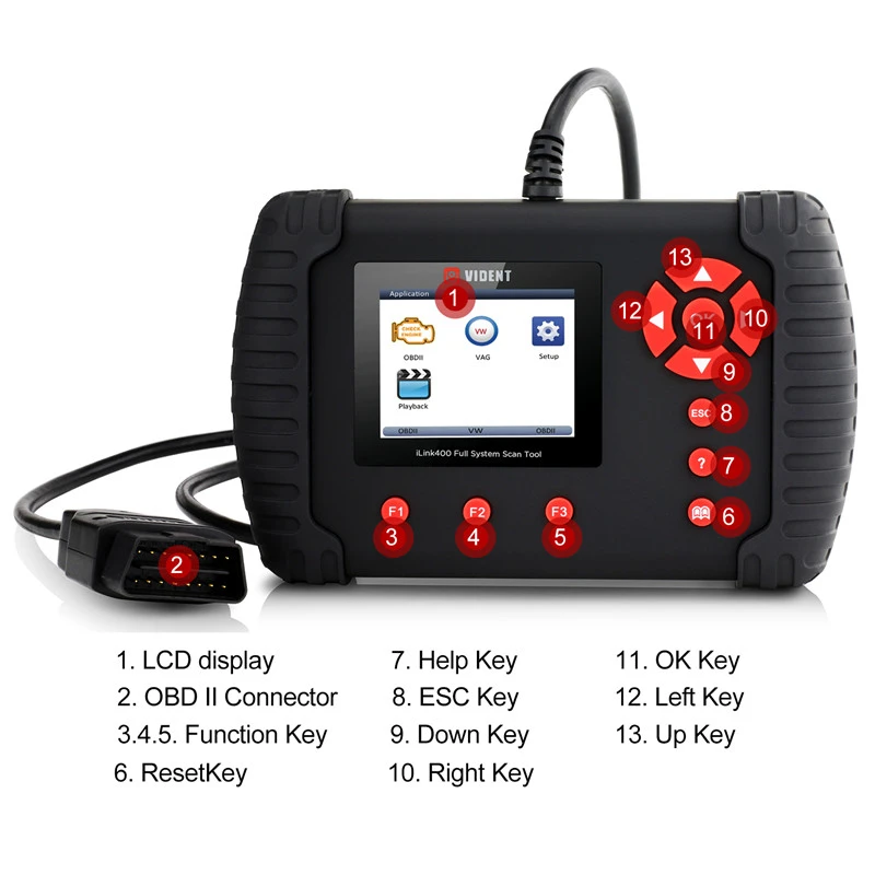 AUTOOL iLink400 полный Системы Авто obd/OBD2 инструмент диагностики автомобиль