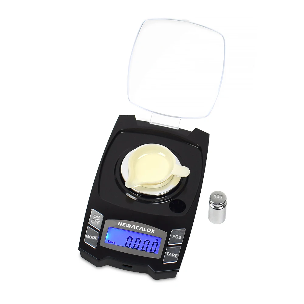 NEWACALOX, 50 г/100 г x 0,001 г, usb зарядка, ювелирные весы, ЖК-цифровые карманные точные электронные весы, медицинская лаборатория, весы, взвешивание