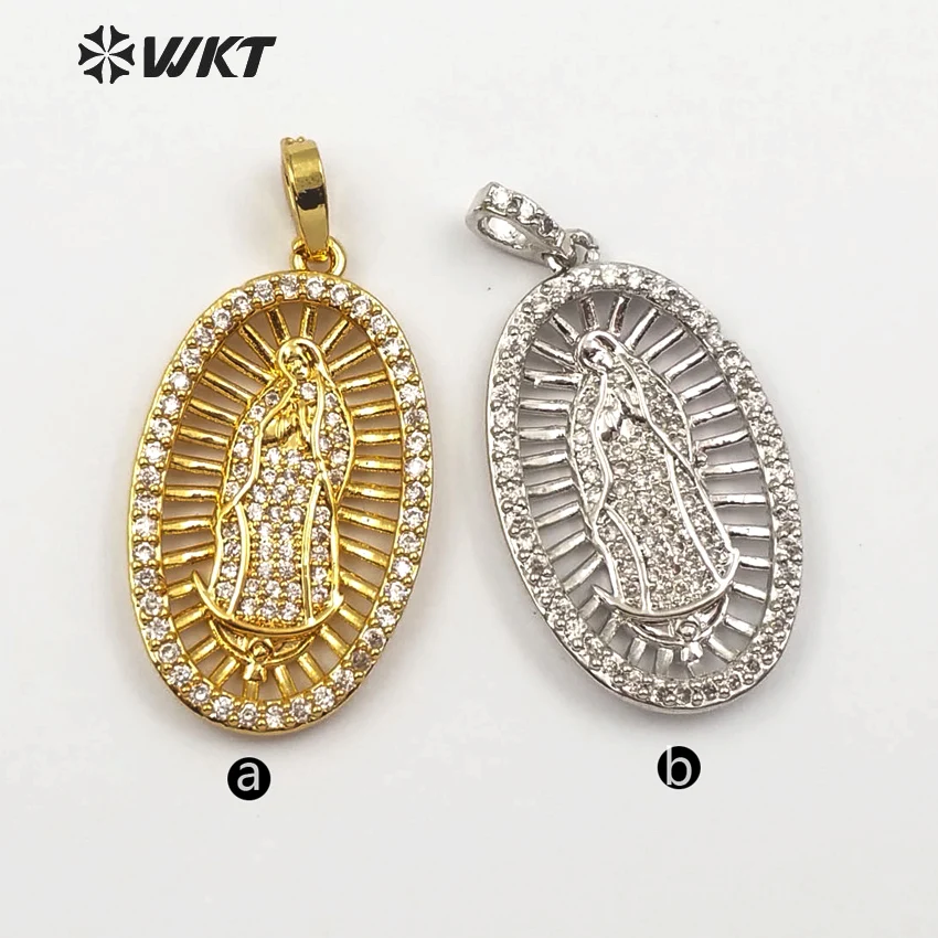 Овальный кулон с фианитом для религиозного крещения|Подвески| |
