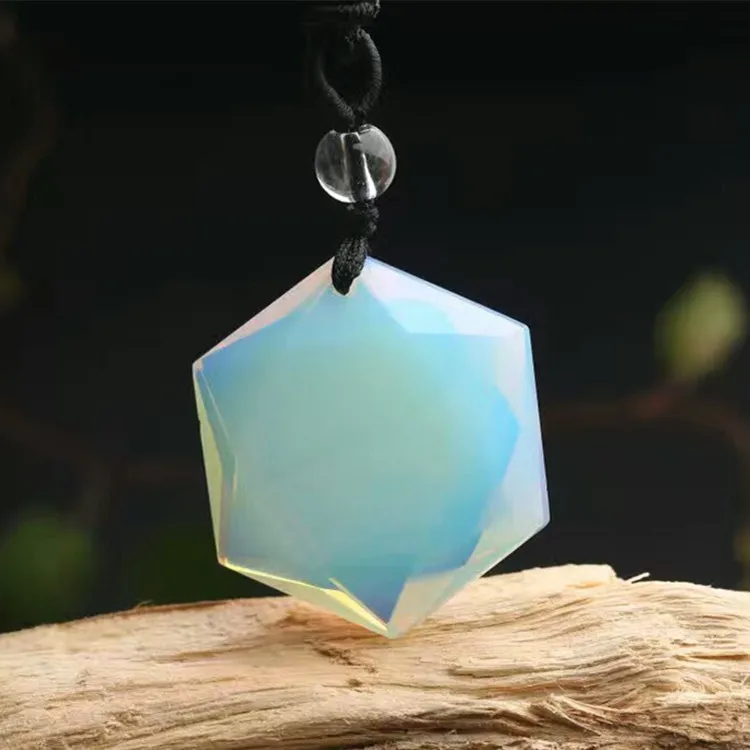 

Exquisite fashion Opal six-pointed star pendant Free shipping for men and women