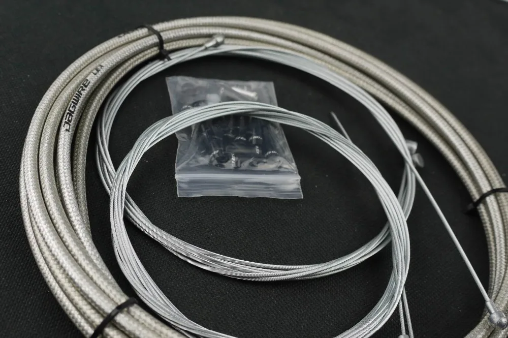 JAGWIRE BRAIDED HOUSING CABLE COMPLETE KIT BRAKE SHIFTER SUIT FOR SHIMANO SRAM TI TITANIUM-SILVER COLOR | Спорт и развлечения
