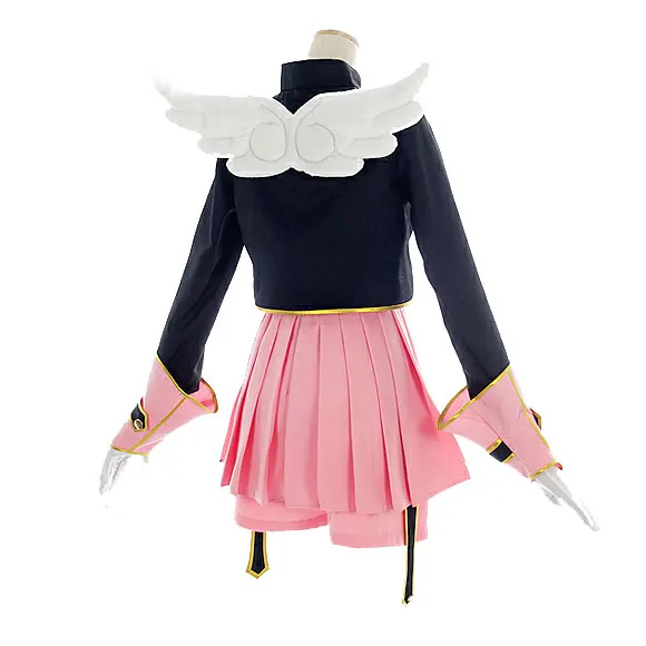 Косплей японское аниме карточка Captor Sakura KINOMOTO SAKURA Powder black боевое снаряжение Cos