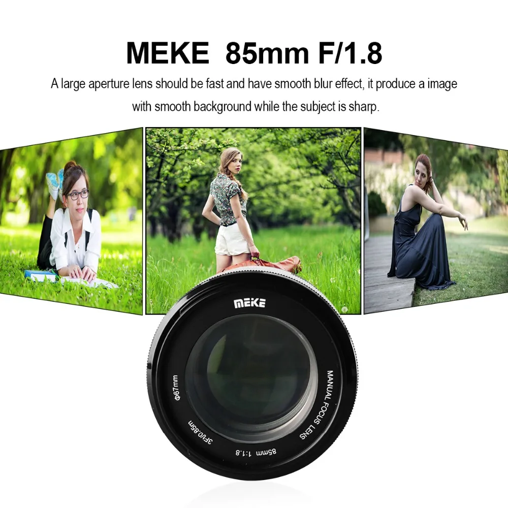Meike 85 мм F1.8 ручная Фокусирующая линза с большой диафрагмой и автоматической для