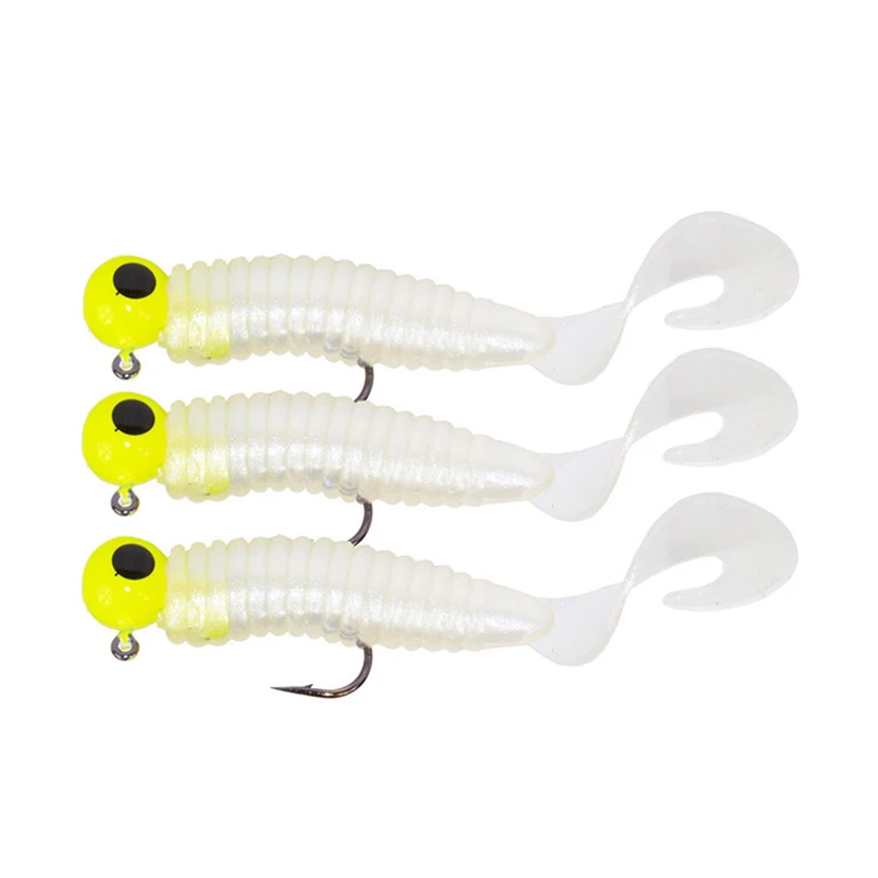17 шт./компл. для рыбалки, мягкие блесны на удочку Lead Jig Head крюк личинка червь приманки рыболовные снасти Shads силиконовые искусственные приманки рыболовные снасти Pesca