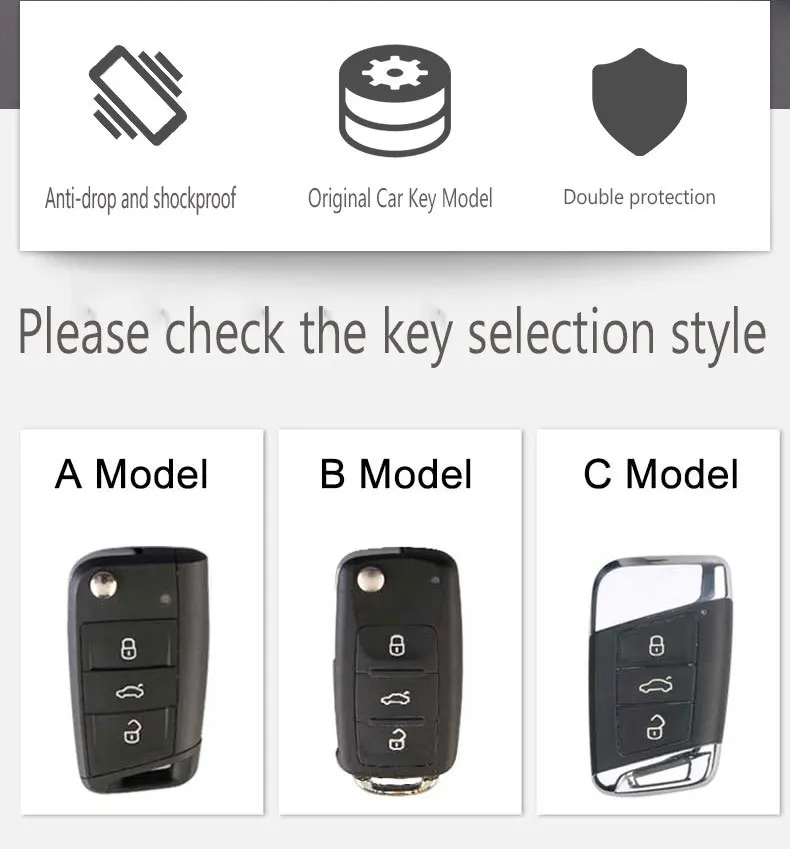 Чехол для ключа из АБС-пластика VW Volkswagen Golf 4 5 6 Passat B5 B6 Skoda Superb Octavia Fabia SEAT Ibiza Bora Jetta POLO