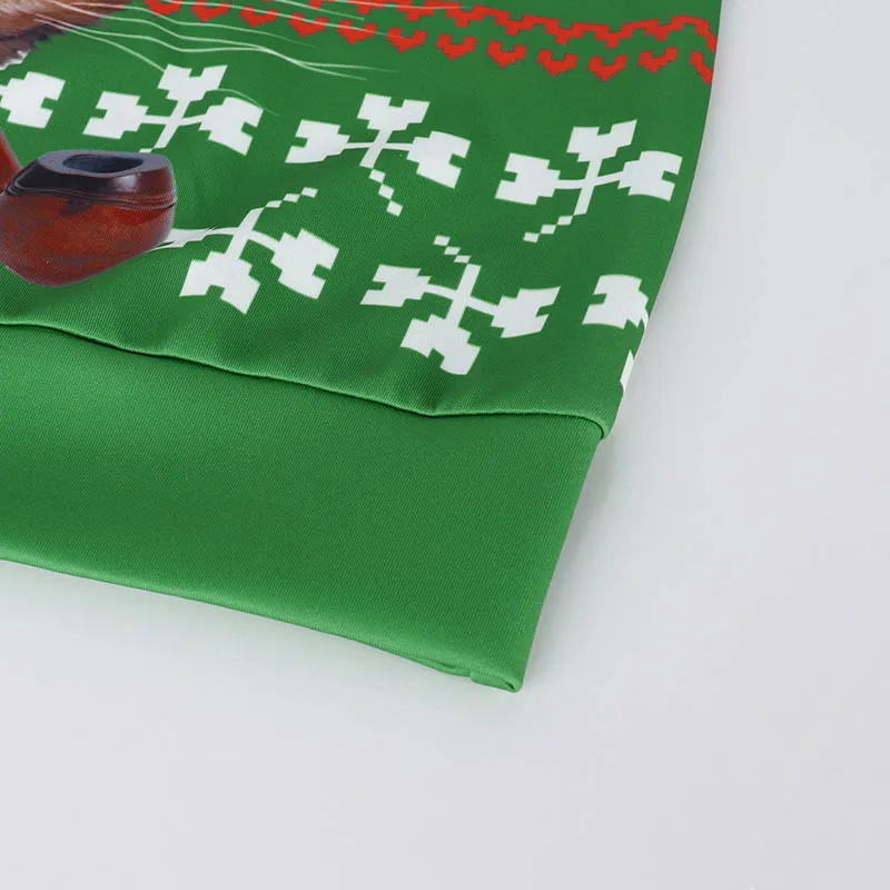 Свитер с принтом в виде четырехлистного клевера St. Patrick's Day пуловер
