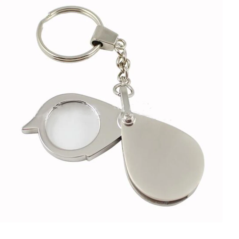 Wholesale Portable Mini 8X Magnifier Charms Keychains Foldable Glass Key Rings Fashion Jewelry for Men and Women | Украшения и
