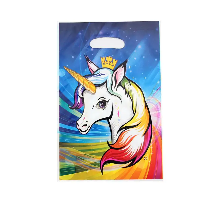 Unicorn 10 шт. цветные подарочные сумочки Русалочка, вечерние сумочки Русалочка, подарки для детей на день рождения, подарочная сумочка Русалочка, коробки для конфет - Цвет: Unicorn