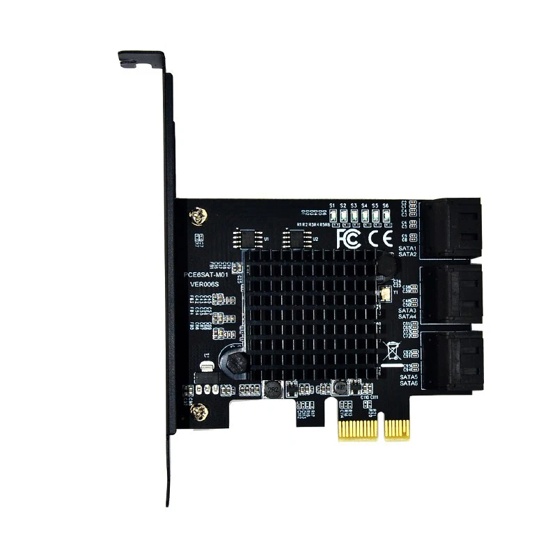 H1111Z Add On Card Controller SATA 3 PCIE SATA3 PCIE/PCI-E SATA Card/Expansion/Multiplier PCI Express SATA Port Marvell 88SE9125
