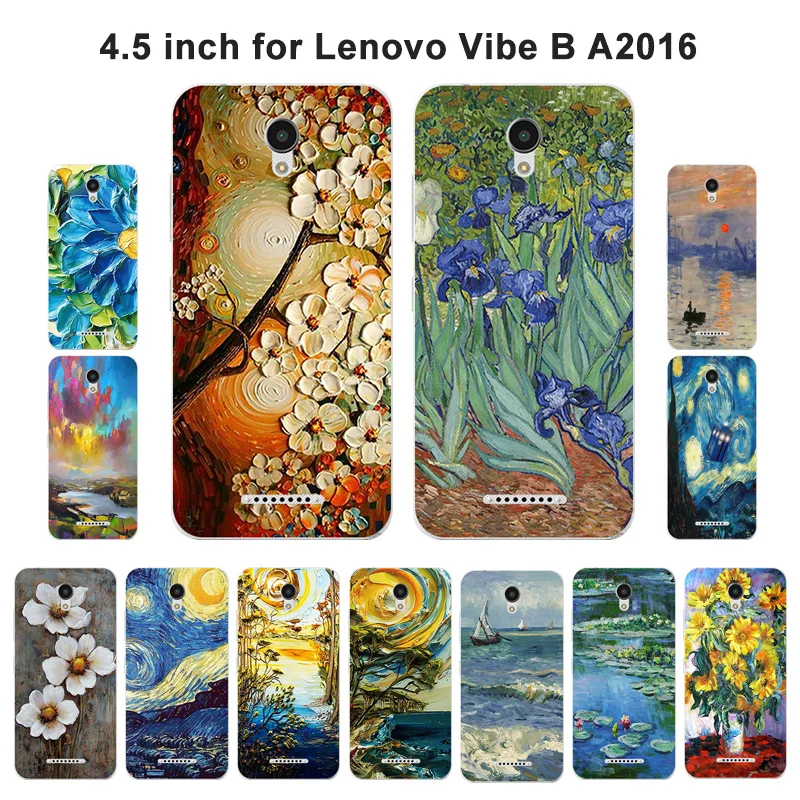 Мягкий чехол для телефона Lenovo Vibe A2016A40 A Plus A1010 A20 A1010a20 задняя крышка с цветочным
