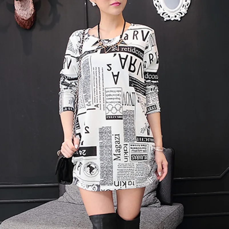 Тонкий женский пуловер повседневный свободный свитер с принтом туника хорошее