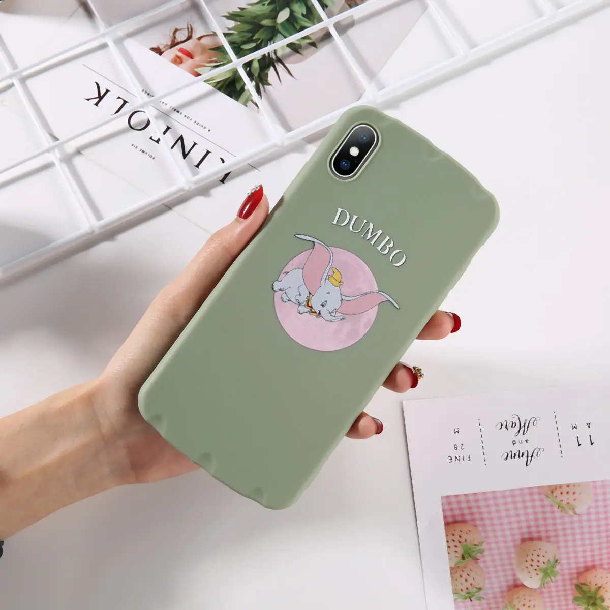 Слон Дамбо телефонные чехлы для iphone XS MAX XR X Мягкий ТПУ Лягушка принц задняя чехол 8