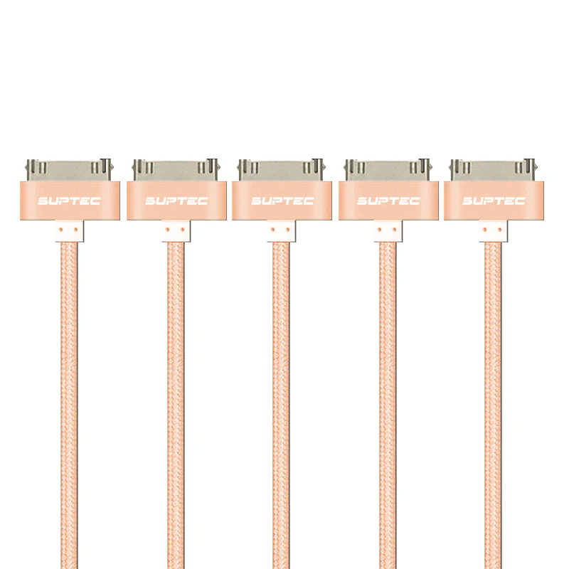 Gold SUPTEC для iPhone 4 USB кабель для быстрой зарядки 30 Pin Шнур для iPhone 4S 3GS iPad 2 3 iPod Nano touch зарядное устройство - Цвет: Gold