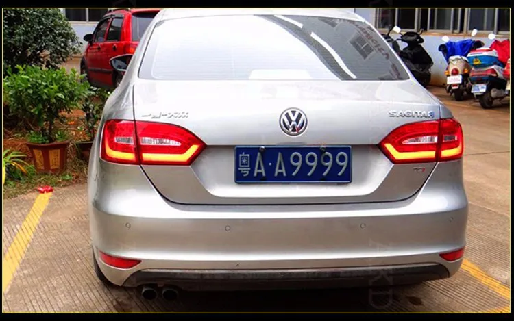 Автомобильный Стайлинг для VW Jetta задний светильник в сборе 2011- Jetta MK6 светодиодный задний светильник светодиодный задний фонарь DRL с комплектом hid 2 шт