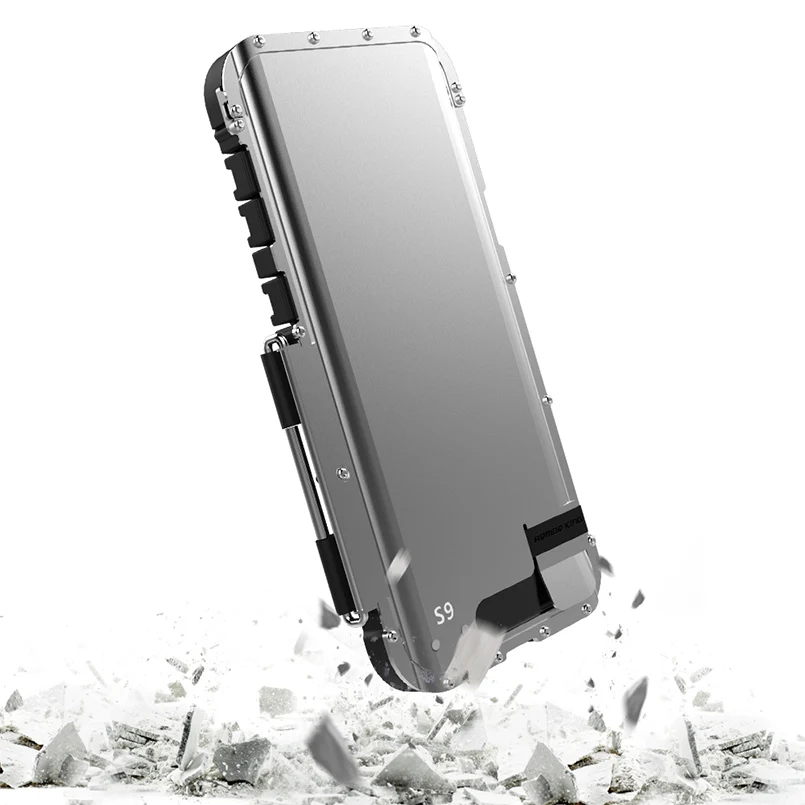 Чехол для телефона samsung Galaxy S9 Armor из нержавеющей стали сверхмощная Защитная обшивка складной чехол-подставка для samsung S9 Plus
