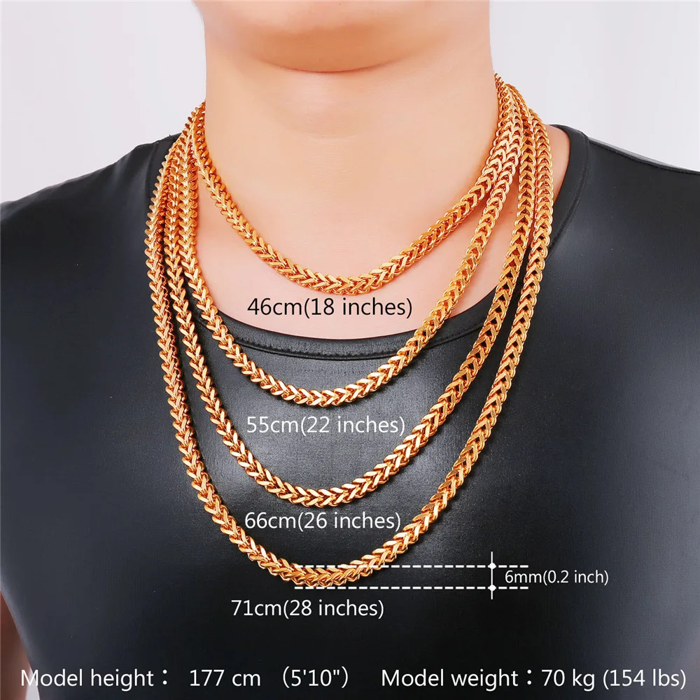 Ссылка цепочка на шею для мужчин в стиле &quotхип-хоп&quot коробка панцирного