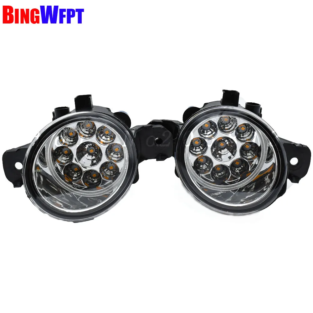 1 пара светодиодный ных противотуманных фар для переднего бампера автомобиля