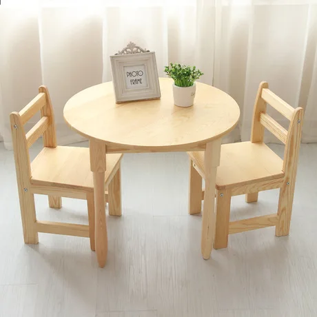 Набор детской мебели 1 стол + 2 стула комплект из массива дерева детский учебный y