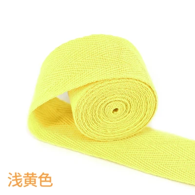 Light yellow Facotry цена елочка/хлопчатобумажная лента с саржевым переплетением/хлопчатобумажная тесьма/косой привязки ленты для DIY мешок, ремесленные проекты ширина 40 мм 10 м/лот - Цвет: Light yellow