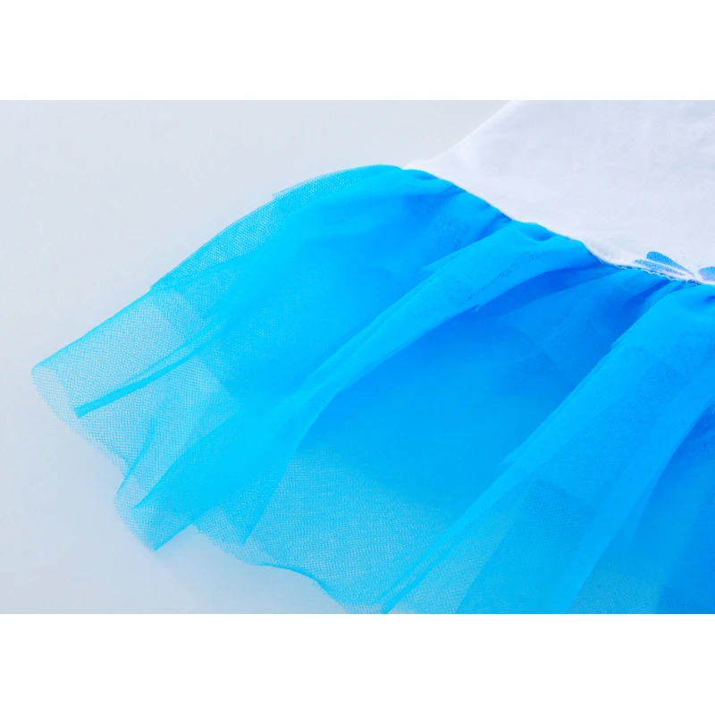 Girl Lace Dress Cartoon Elsa Cosplay Kids Clothes Outfits New Summer Brand Letter Children Princess Dresses Baby Girls Clothing | Детская
