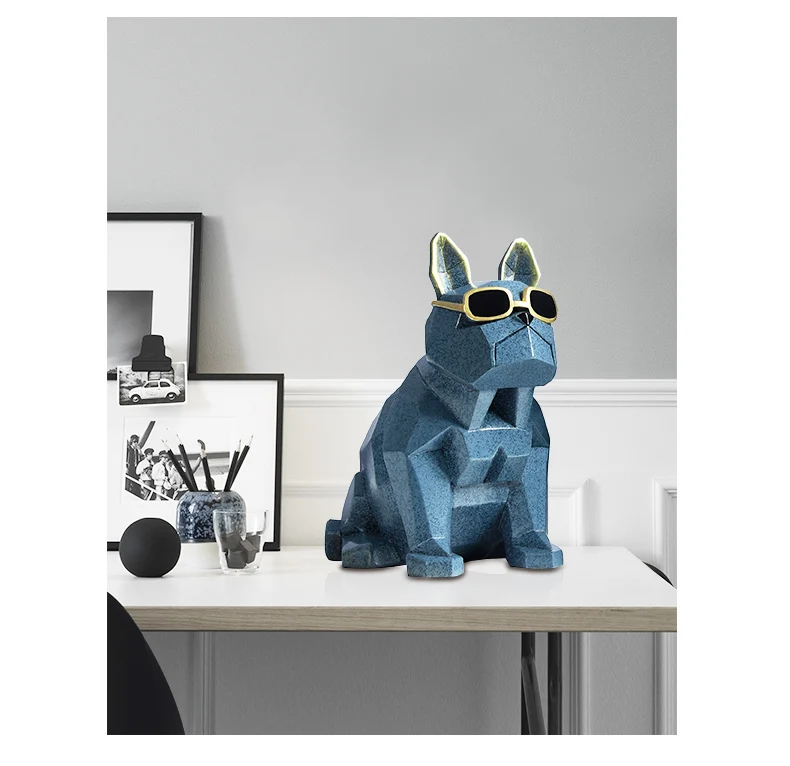 Современный геометрический чехол с рисунком бульдога украшения для собаки