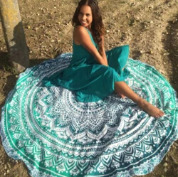 Beach Towel 3 150 см диаметр круглое пляжное полотенце летнее большое шифоновое с цветочным принтом круглое пляжное Полотенце круглое пляжное полотенце купальное полотенце s - Цвет: Beach Towel 3