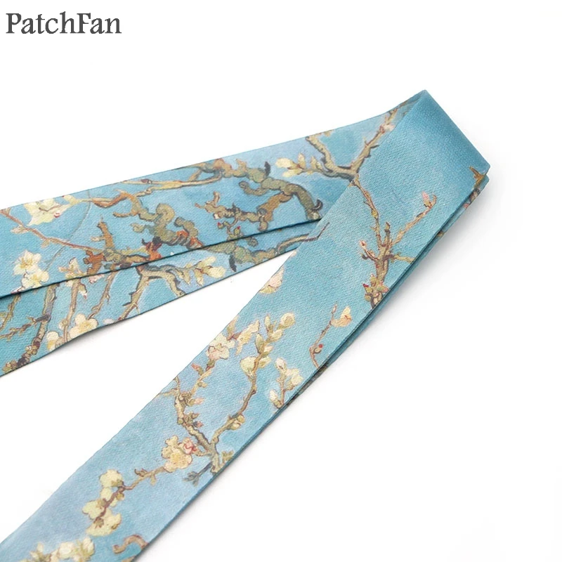 5 стилей Patchfan Ван Гог картина Звездная ночь подсолнухи ремешок для ключей телефонов брелоки ID Имя бирки держатели значков A0246