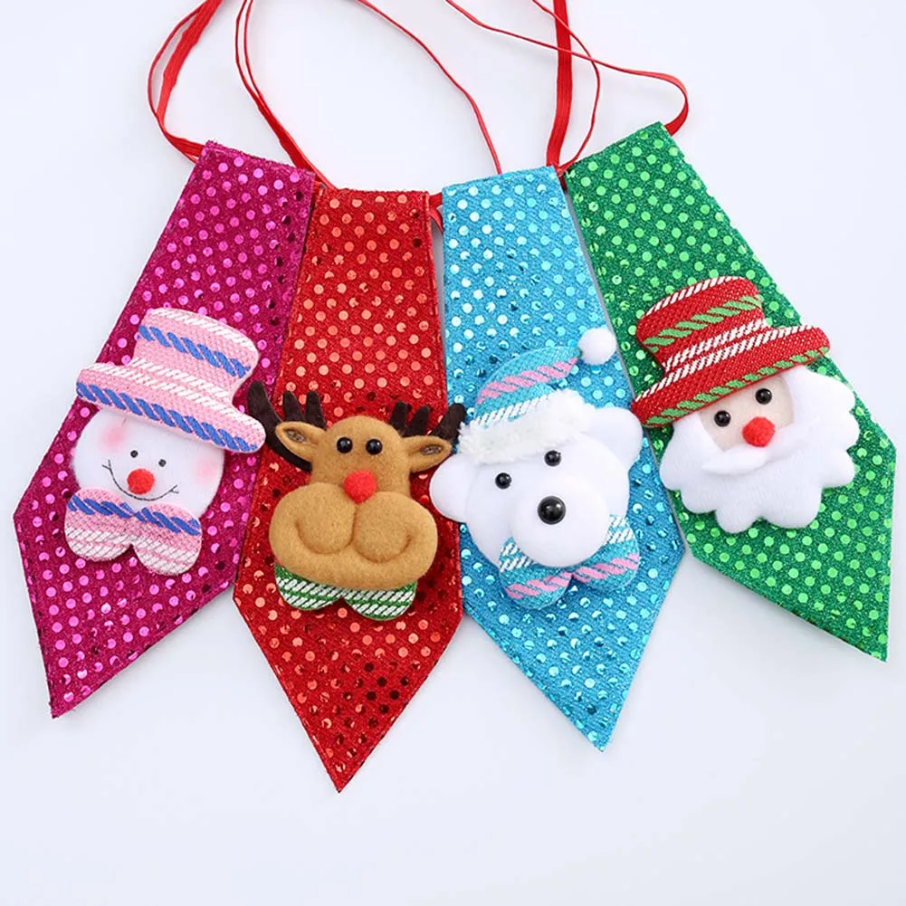 1 шт. детский Рождественский галстук бабочка с пайетками|party party party|party giftsparty decoration