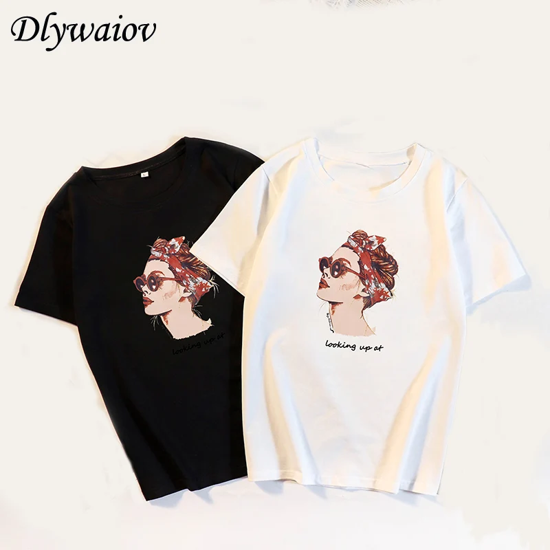 2019 модная женская хлопковая Футболка с крутым принтом женские футболки летняя