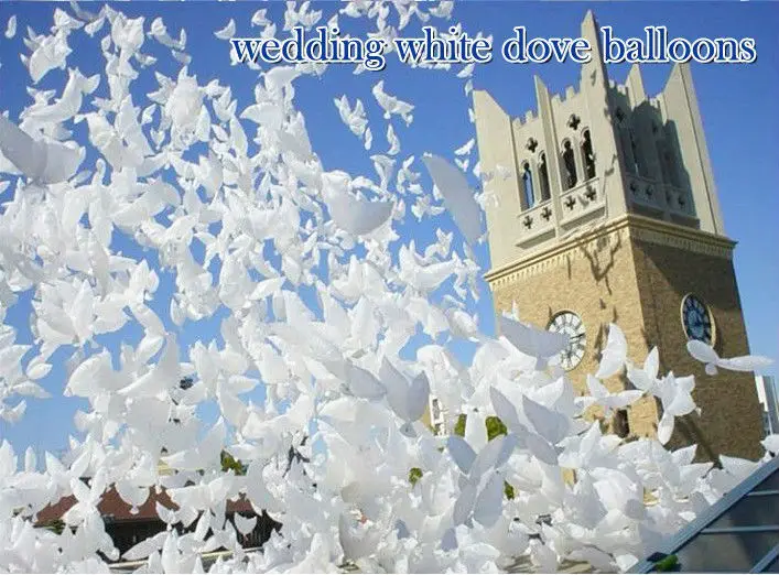

10/30/50pcs Large Size Wedding Party decoration white dove balloon orbs peace bird pigeons balloon marriage helium balloon