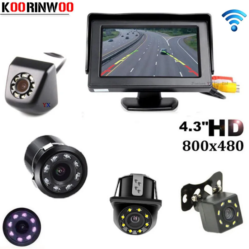 Комплект автопарковки Koorinwoo 2 4G AHD экран монитора автомобиля Parkmaster + камера