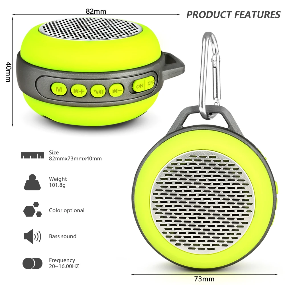 TOPROAD мини портативный Bluetooth динамик Altavoz стерео беспроводной приемник с
