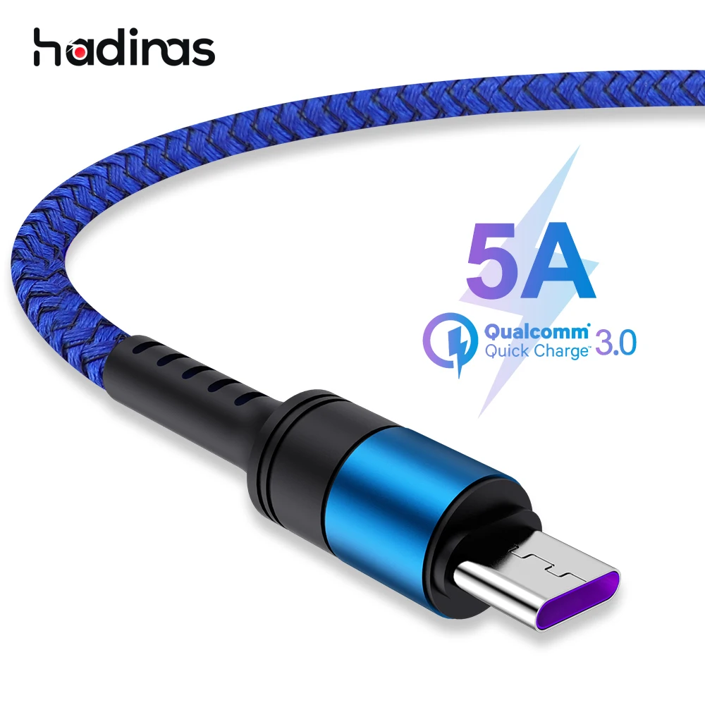 Кабель Hadinas usb type C для huawei P30 P20 Pro Xiaomi Mi9 Quick Charge 3,0 USB C зарядный кабель для samsung S10 S9 usbc зарядное устройство