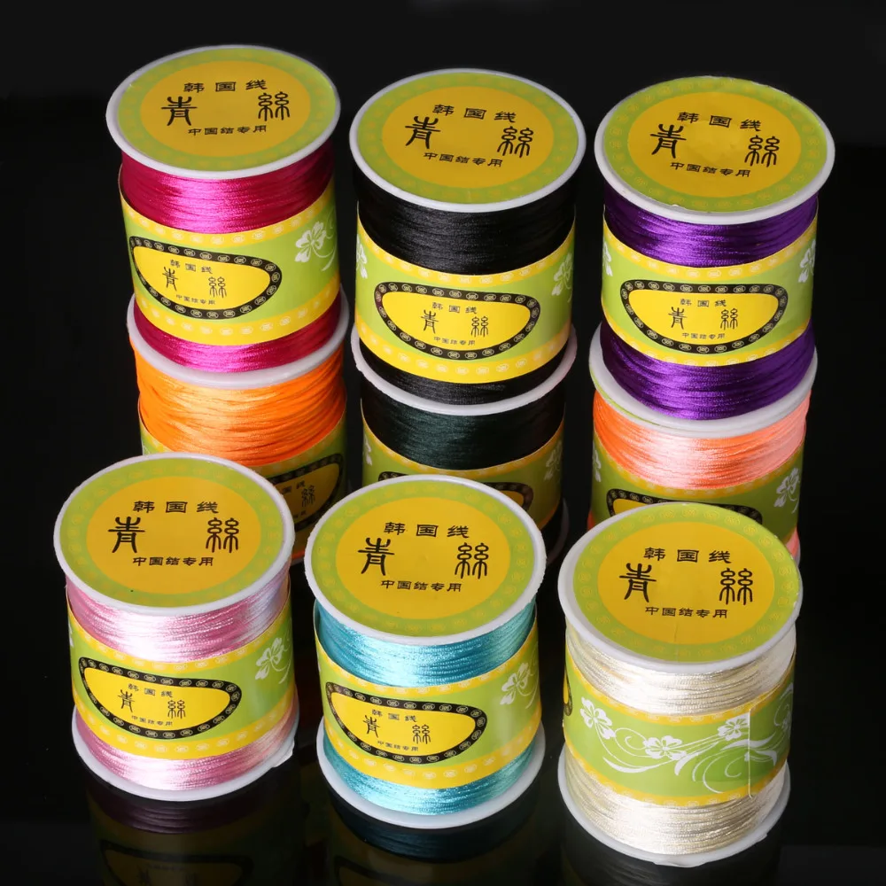 70 м/рулон шнур для браслета и ожерелья|silk macrame cord|macrame cordcorde nylon |