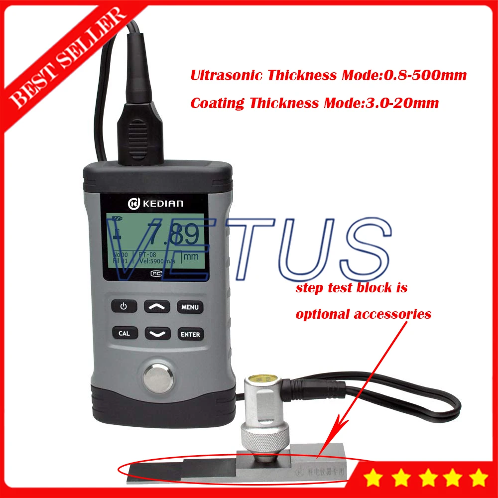 Цифровой ультразвуковой измеритель толщины покрытия Эхо с диапазоном скорости