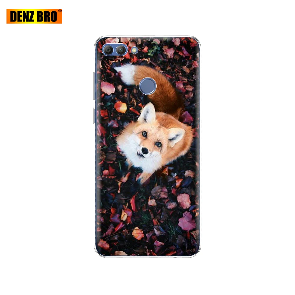 61890 Чехол для huawei P smart Enjoy 7 S, Мягкий ТПУ силиконовый чехол на заднюю панель, чехол для телефона 360, полный защитный прозрачный чехол с рисунком, бампер - Цвет: 61890