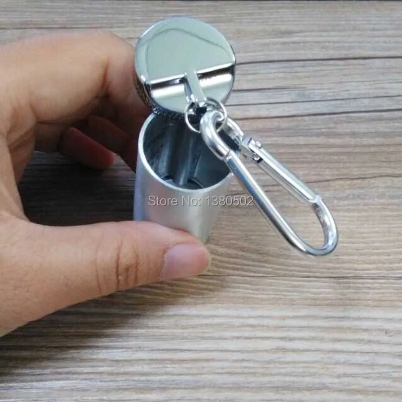 New Listing Top Grade Silver Color Pocket Portable Smokeless Windproof Ashtray With Carabiner For Outdoor | Дом и сад