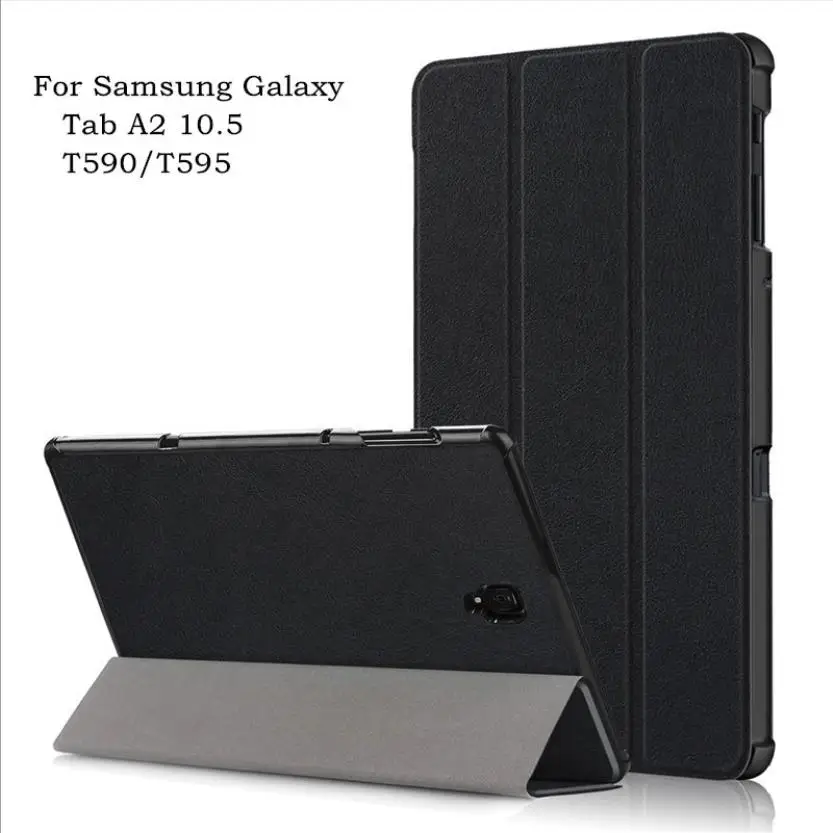 Ультратонкий чехол книжка из искусственной кожи для Samsung Galaxy Tab A 2018 10 5 T590 T595 T597 с