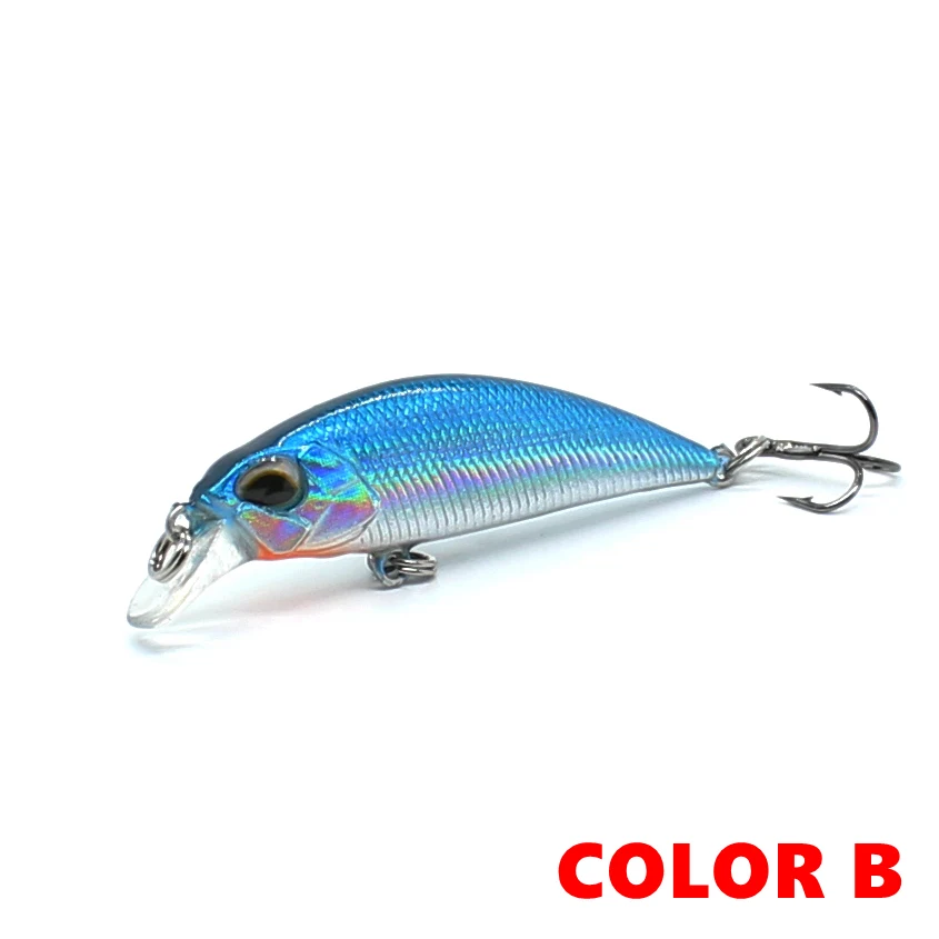 color B ch045 AOCLU воблеры Джеркбейт, 6 цветов, 4,5 см, 4,0 г, жесткая приманка, маленькие приманки для рыбалки, приманки для рыбалки, приманки для пресной соли, оседающая на дно приманка - Цвет: color B ch045