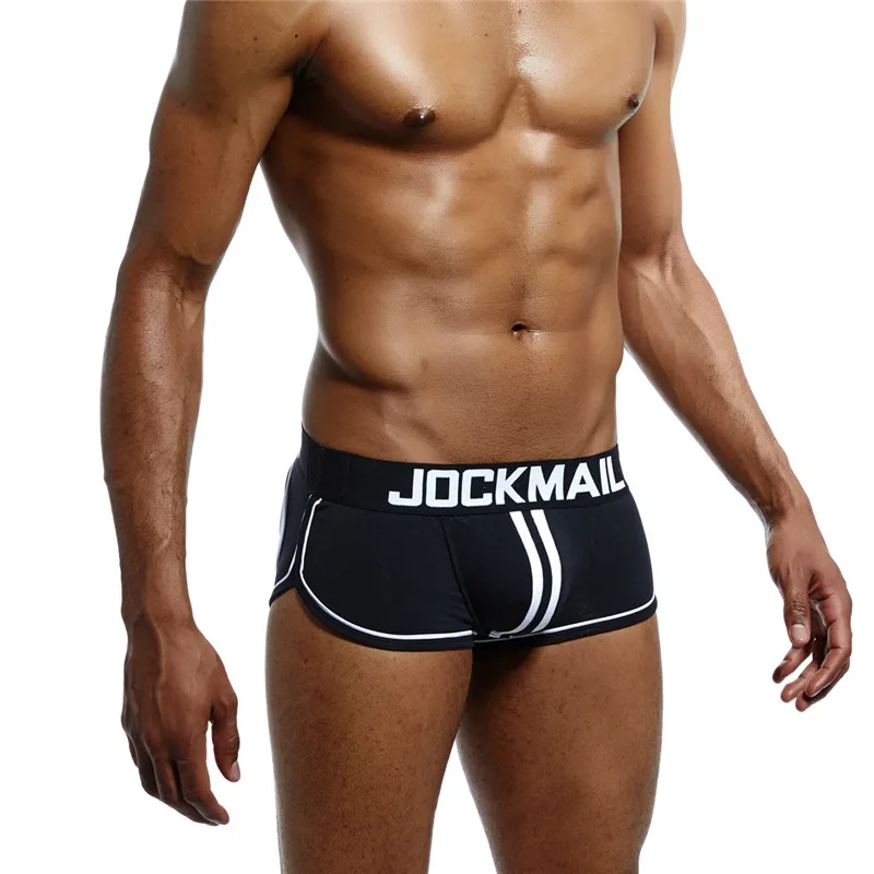 JOCKMAIL фирменфирменное Мужское нижнее белье, боксеры, шорты для геев, с мешочком для пениса, cueca, боксеры, calzoncillos hombre, мужские боксеры, шорты, трусы для сна