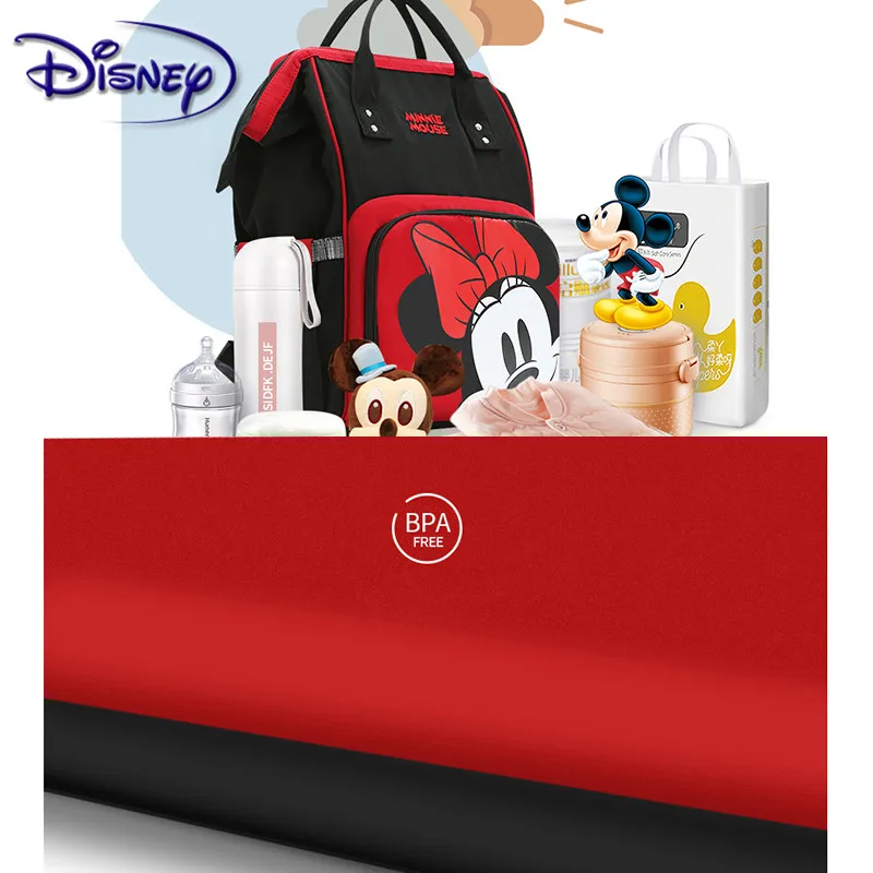 Сумка для подгузников Disney вместительный рюкзак из ткани Оксфорд с изоляцией