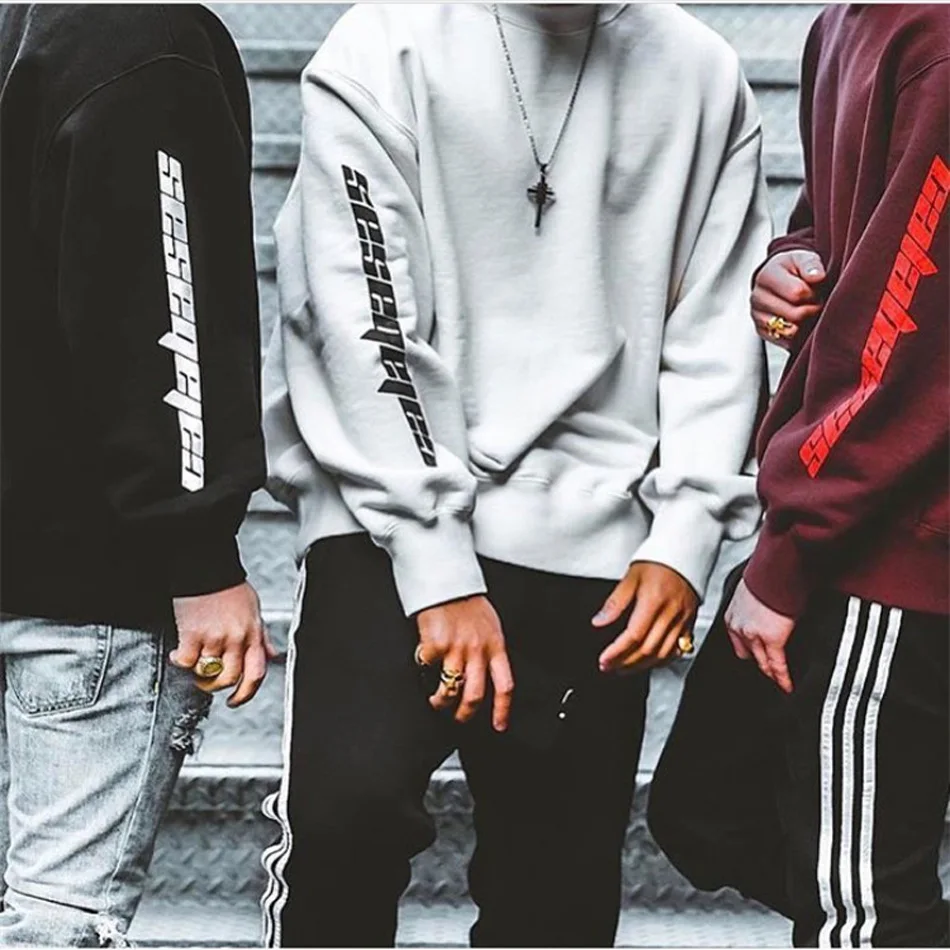 Толстый флисовый сезон 4 3 Calabasas YZY KANYE Западный худи пуловер с капюшоном мужская и