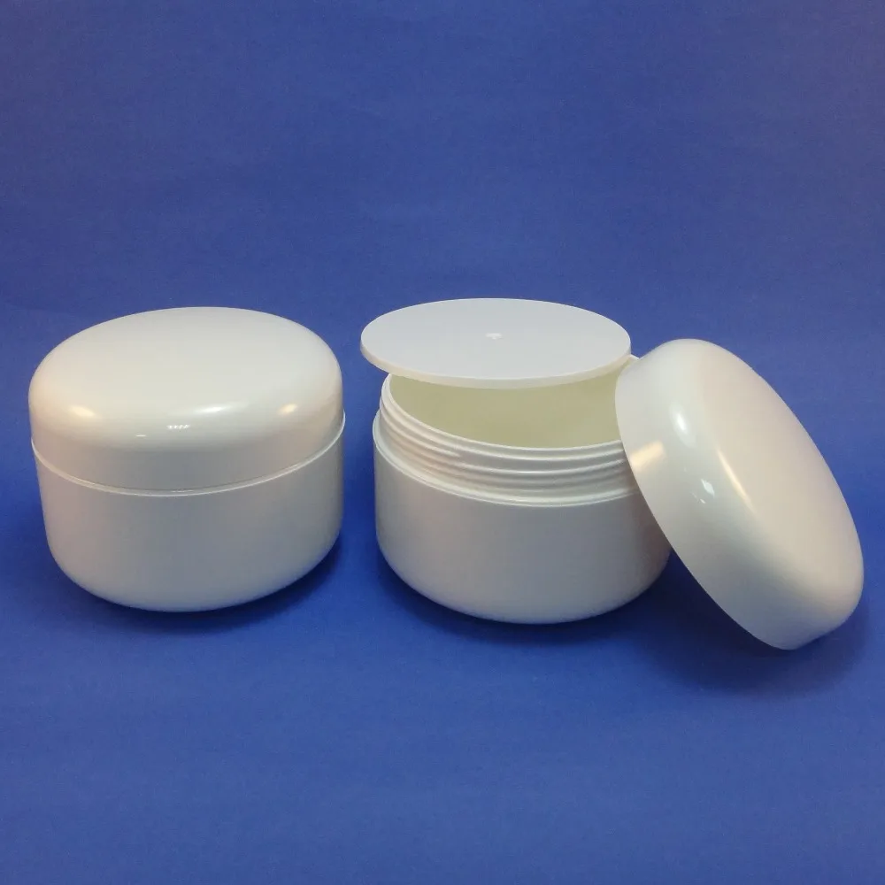 1 шт. белый пластиковый косметический контейнер для крема с двойными стенками 8 5
