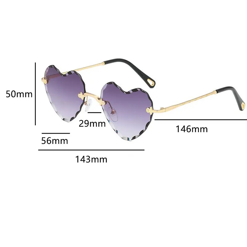 Женские солнцезащитные очки с красным сердцем модные дизайнерские кошачий глаз