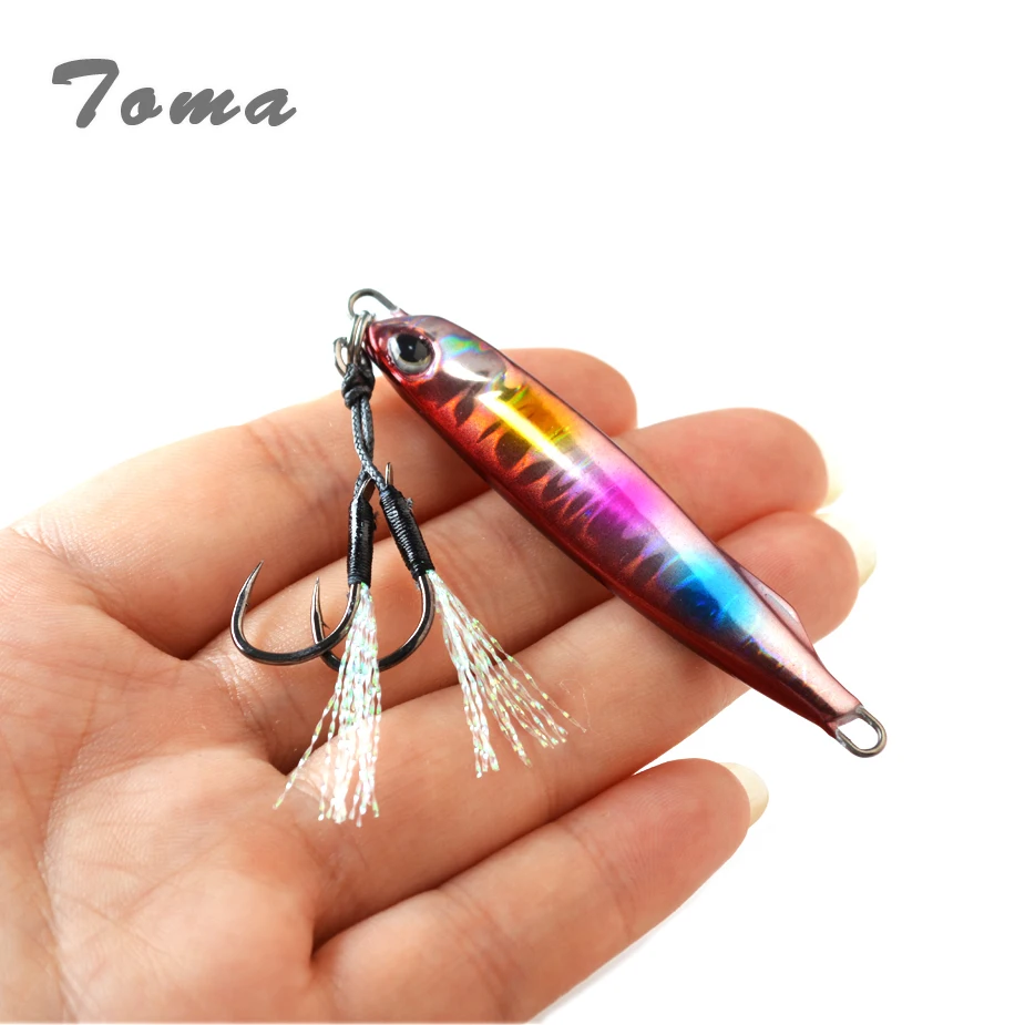 Тома медленного падения светящийся джиг ведущая рыбу микро Шор крючковый лов 20 г