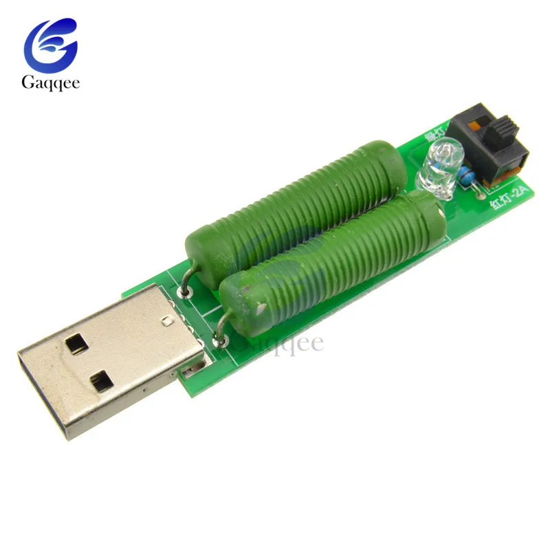 USB резистор dc электронная нагрузка с переключателем регулируемый ток 5 в 1A/2A/3A батарея ёмкость напряжение разряда сопротивление тестер