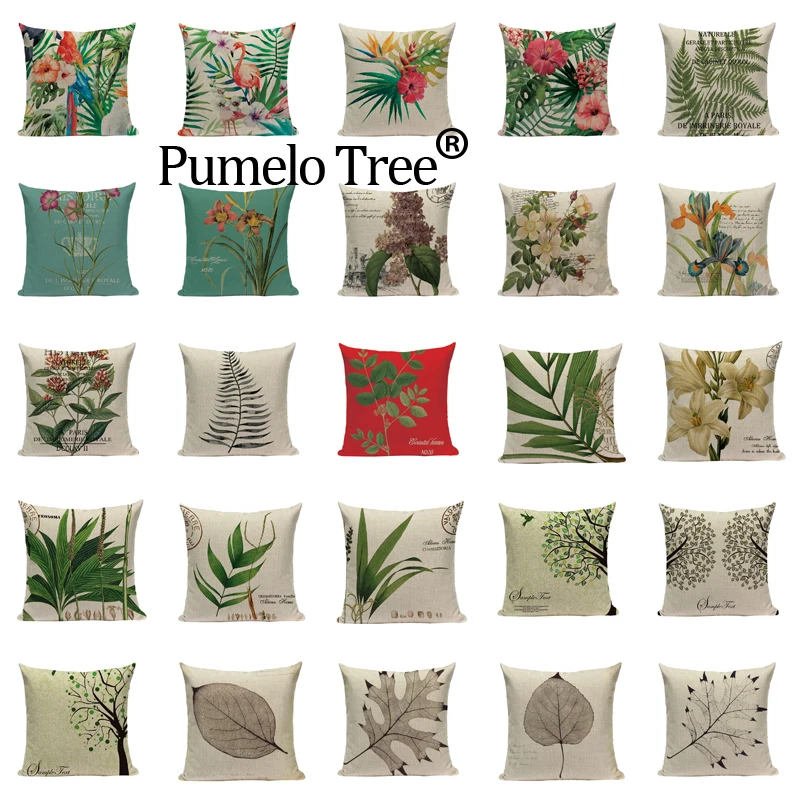 Мягкая Современная пряжа маленькие деревья графика диван кровать подушка 45 см x