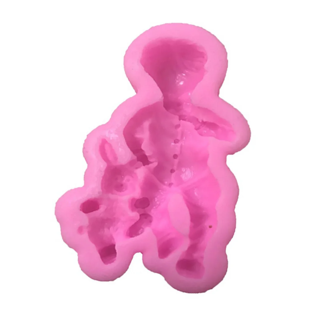Силиконовые формы торт 3D для девочек и мальчиков Baby Shower Торта Помады плесени DIY