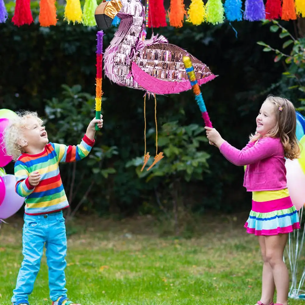 1 шт. принадлежности для дня рождения Фламинго Экологичные фольга пиньята
